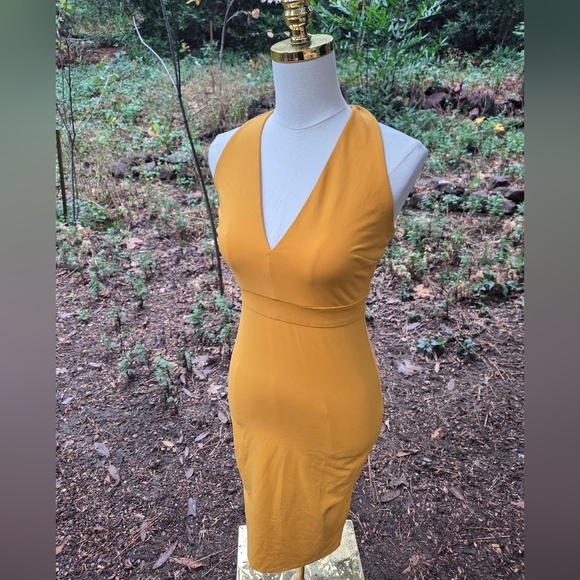 Bebe Orange Halter Dress - Picture 2 of 6